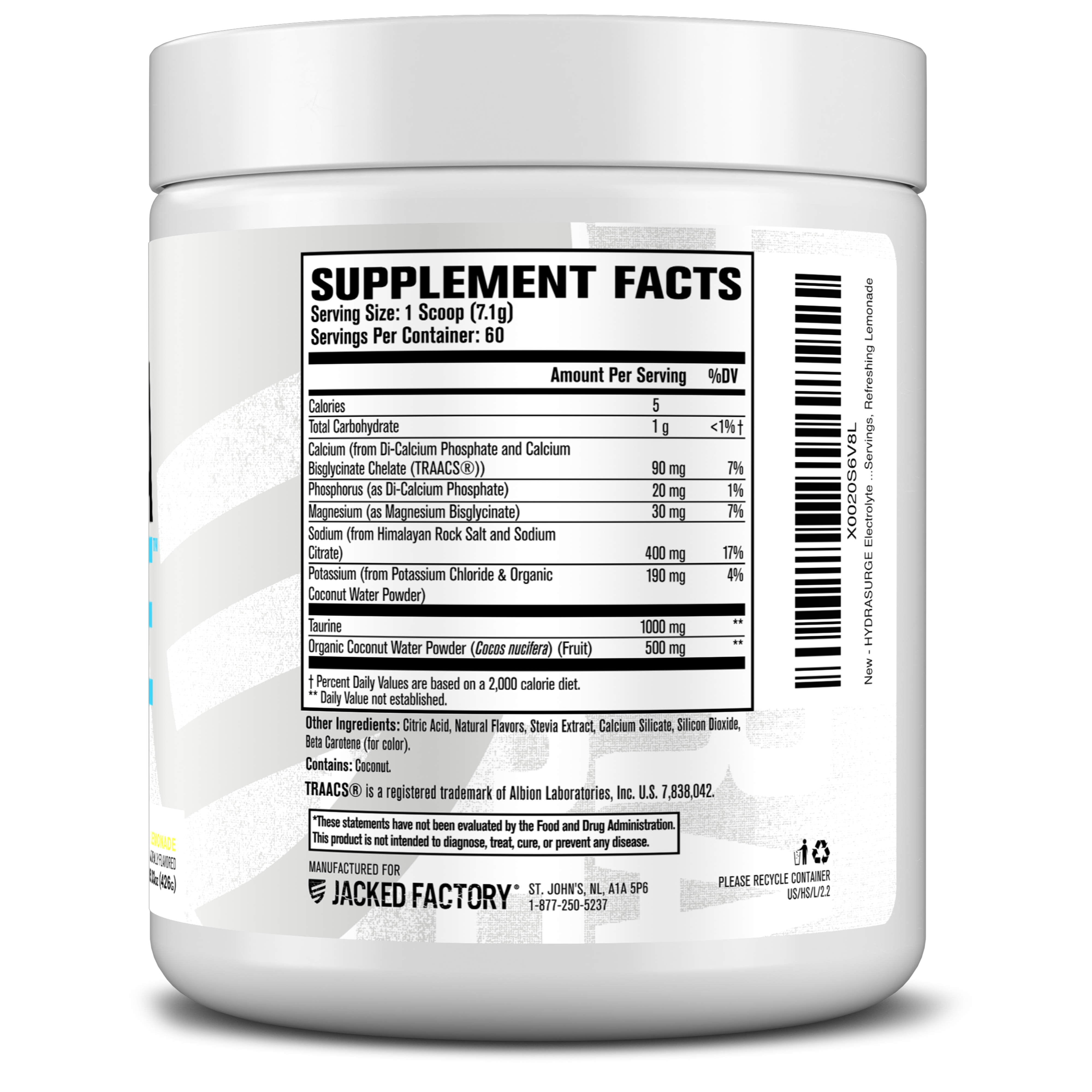 Hydrasurge Premium Electrolytes Powder - Naturally Flavored