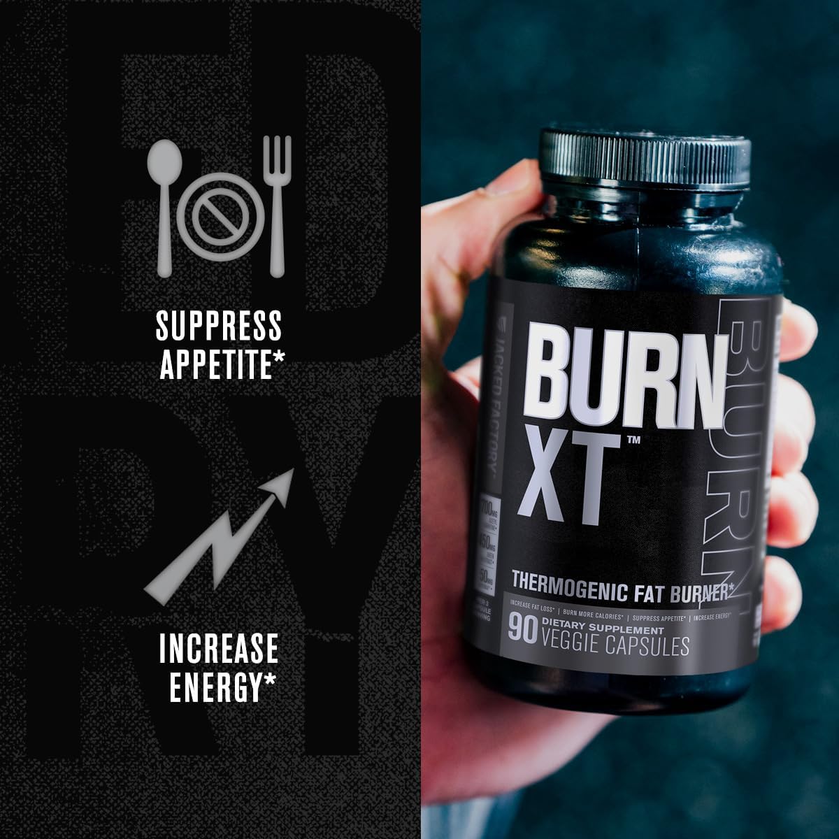 Burn-XT™ Black Thermogenic Fat Burner w/ TeaCrine®