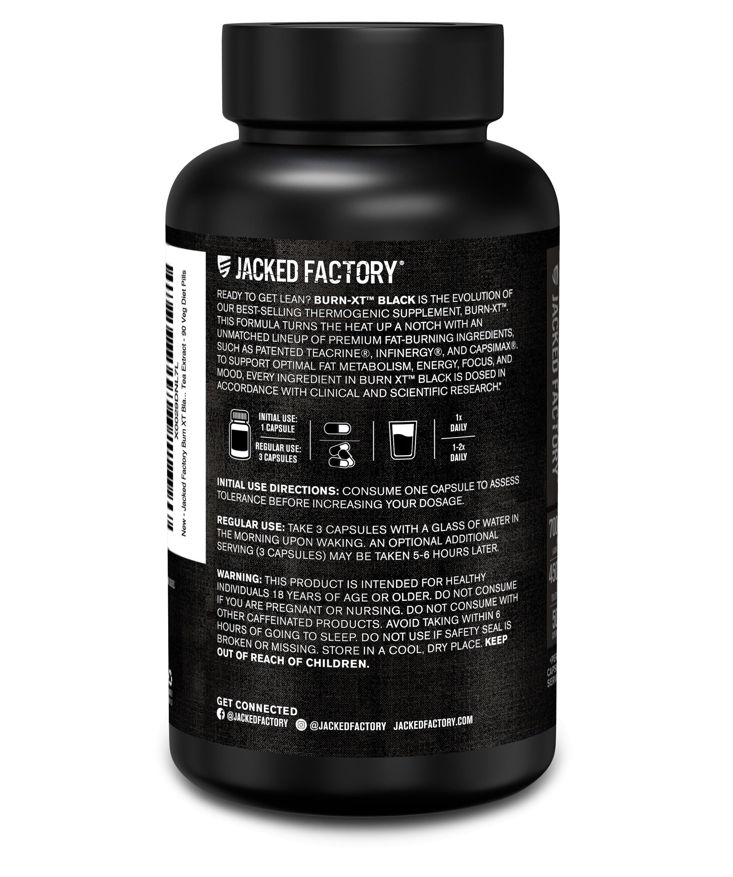 Burn-XT™ Black Thermogenic Fat Burner w/ TeaCrine®