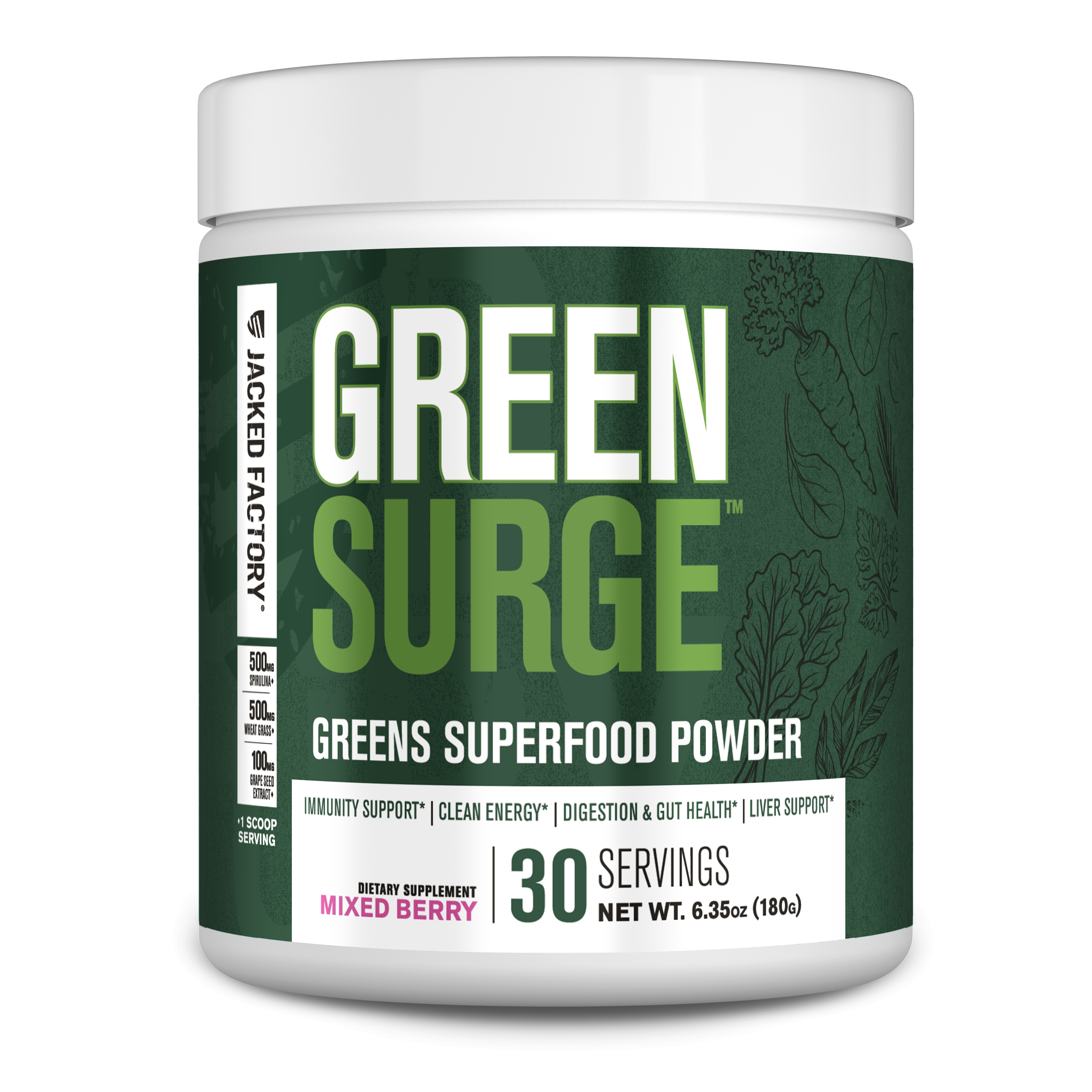 Green Surge Greens Powder w/Probiotics & Digestive Enzymes